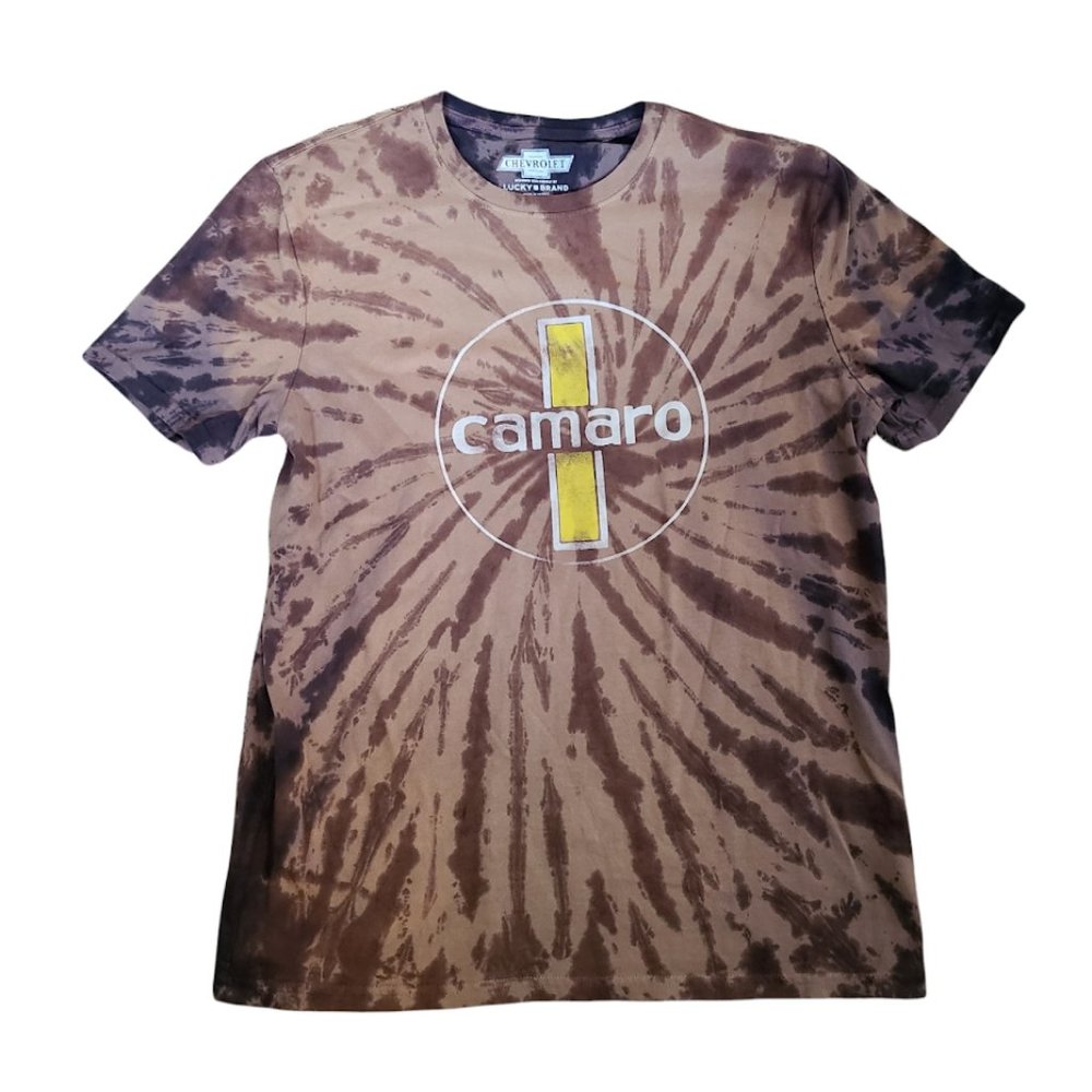 Chevrolet Camaro T-Shirt Tie Dye Lucky Brand Chevy Men's Large L NEW WITH TAG